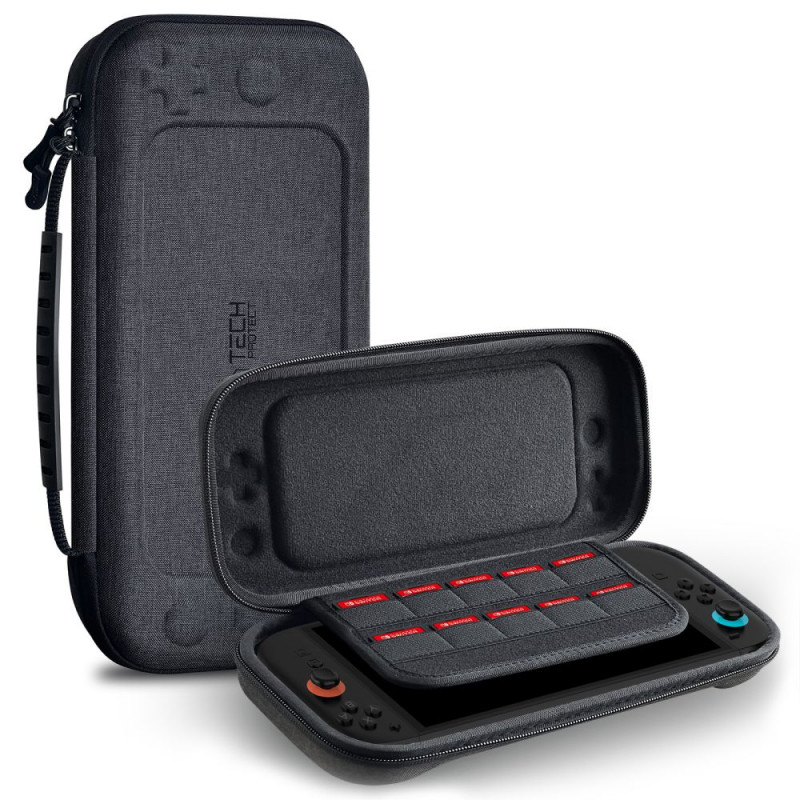 „Tech-Protect Hardpouch“ dėklas, skirtas „Nintendo Switch 2“ – pilkas
