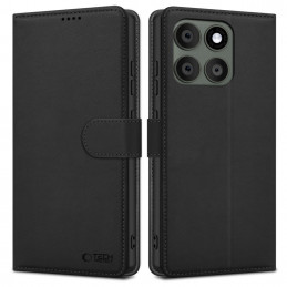 „Tech-Protect“ piniginės dėklas, skirtas „Motorola Edge 60 Pro“ – juodas