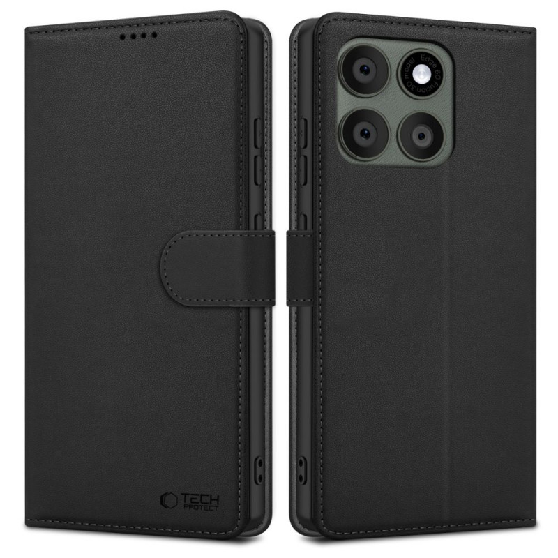„Tech-Protect“ piniginės dėklas, skirtas „Motorola Edge 60 Pro“ – juodas