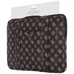 „Guess“ 14 colių nešiojamojo kompiuterio krepšys su užtrauktuku „Sleeve Peony Pocket Triangle“ – juodas
