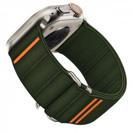 „Tech-Protect“ nailoninis slydimo dirželis „Apple Watch 44 / 45 / 46 / 49 mm“ – žalias