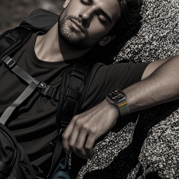 „Tech-Protect“ nailoninis slydimo dirželis „Apple Watch 44 / 45 / 46 / 49 mm“ – žalias