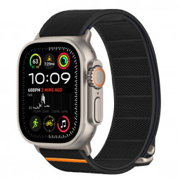 „Tech-Protect“ nailono slydimo dirželis „Apple Watch 44 / 45 / 46 / 49 mm“ – juodas