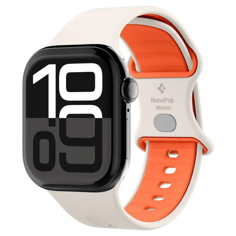 „Spigen Nano Pop“ dirželis, skirtas „Apple Watch 44/ 45/ 46/ 49 mm“ – smėlio-oranžinis