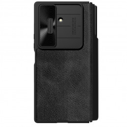 „Nillkin Qin Pro“ dėklas, skirtas „Samsung Galaxy Z Fold 7“ su „S Pen Space“ – juodas