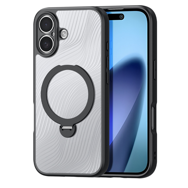 „Dux Ducis Aimo Mag“ dėklas su magnetiniu žiedu ir stovu, skirtas „iPhone 17“ – juodas