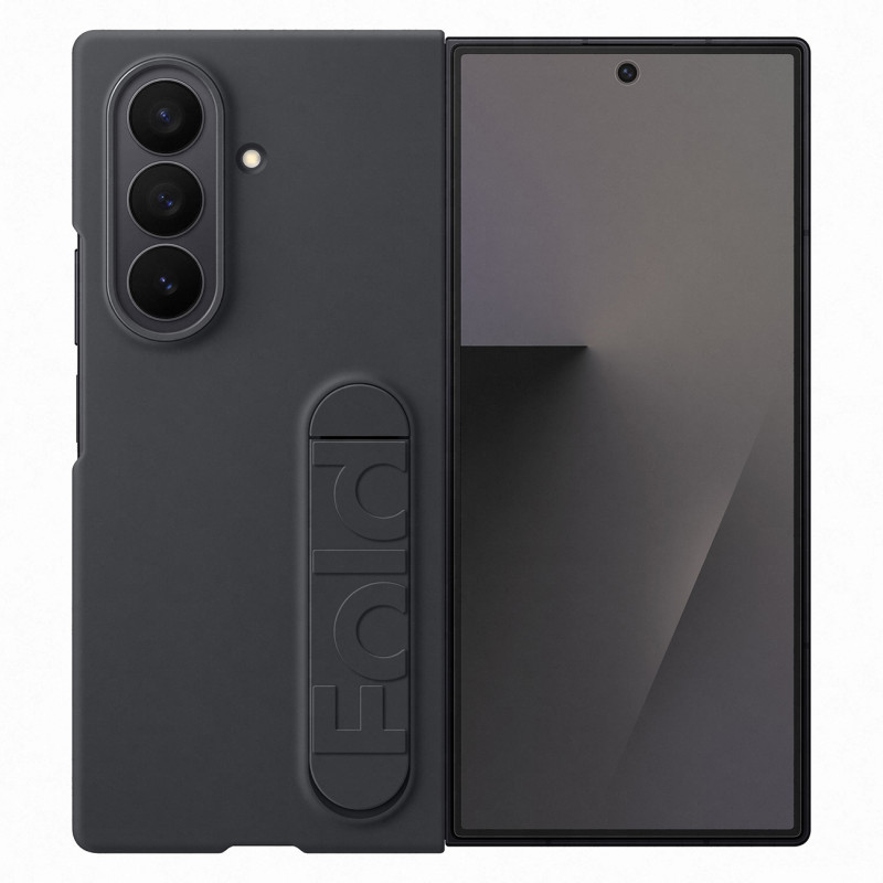 „Samsung“ silikoninis dėklas, skirtas „Samsung Galaxy Z Fold7“ – juodas