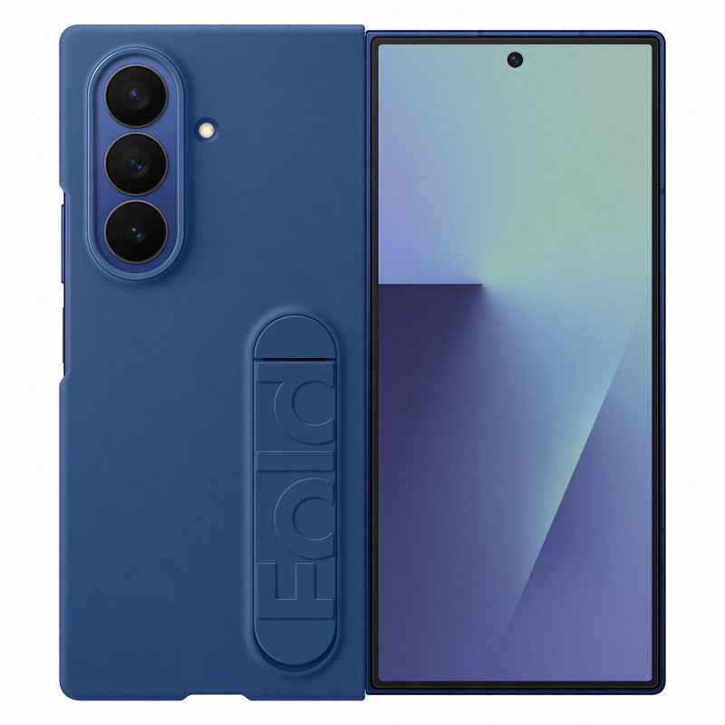 „Samsung“ silikoninis dėklas, skirtas „Samsung Galaxy Z Fold7“ – mėlynas