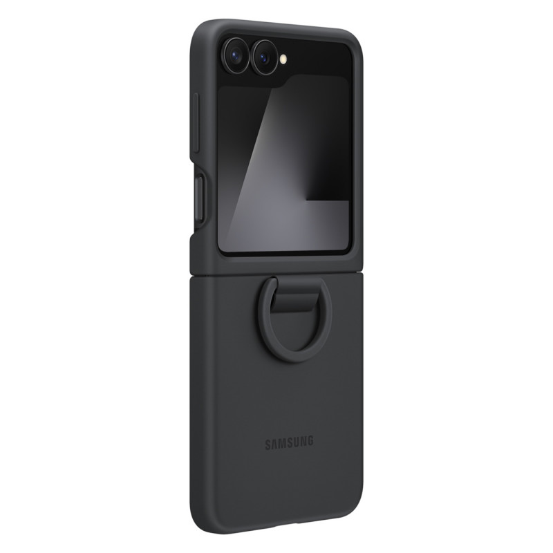 „Samsung“ silikoninis dėklas, skirtas „Samsung Galaxy Z Flip7 FE“ – juodas