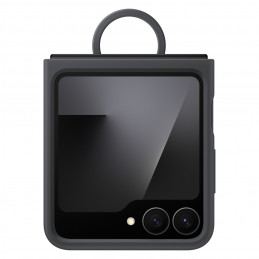 „Samsung“ silikoninis dėklas, skirtas „Samsung Galaxy Z Flip7 FE“ – juodas