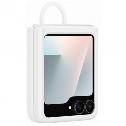 „Samsung“ silikoninis dėklas, skirtas „Samsung Galaxy Z Flip7 FE“ – baltas