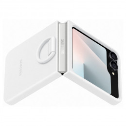 „Samsung“ silikoninis dėklas, skirtas „Samsung Galaxy Z Flip7 FE“ – baltas