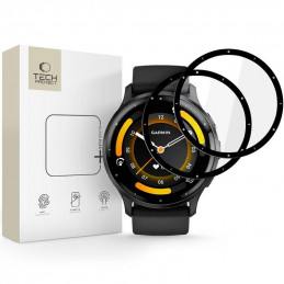 „Tech-Protect Glass Flex+“ 2 hibridinių stiklų pakuotė, skirta „Garmin Venu 3“ – juoda