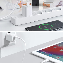 Joyroom greitas sieninis įkroviklis C tipo USB 25W 3A EU kištukas baltas (L-P251)