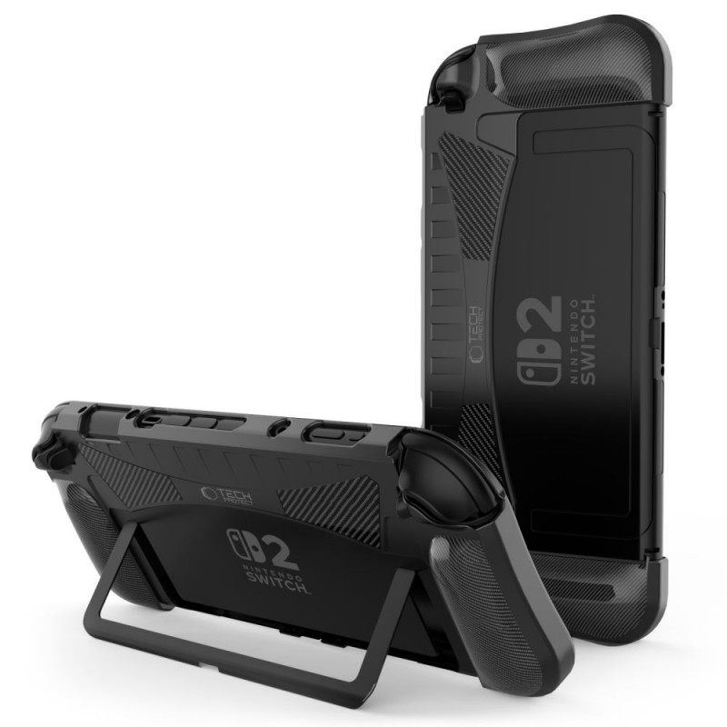 „Tech-Protect TPU Carbon“ dėklas, skirtas „Nintendo Switch 2“ – juodas