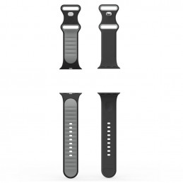 „Spigen Nano Pop“ dirželis, skirtas „Apple Watch 40/ 41/ 42 mm“ – juodas ir pilkas