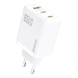 „Dudao A29C“ 65 W „GaN“ sieninis įkroviklis + USB-C laidas – baltas