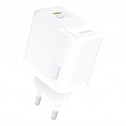 „Dudao A28C“ 45 W „GaN“ sieninis įkroviklis + USB-C laidas – baltas