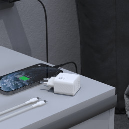 „Dudao A28C“ 45 W „GaN“ sieninis įkroviklis + USB-C laidas – juodas
