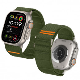 „Tech-Protect“ nailoninis slydimo dirželis „Apple Watch 44 / 45 / 46 / 49 mm“ – žalias