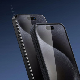 „Tech-Protect Glass Fit+“ 2 grūdintų stiklų pakuotė, skirta „iPhone 13 mini“ – permatoma