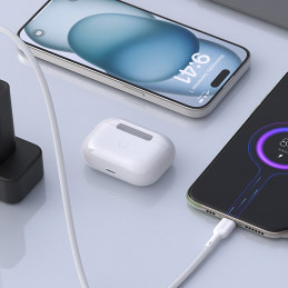 Dudao L9T 5A USB-A - USB-C kabelis 1 m - baltas