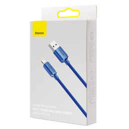 „Baseus Crystal Shine“ serijos kabelis USB laidas greitam įkrovimui ir duomenų perdavimui A tipo USB - Lightning 2.4A 1....