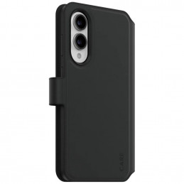 „CARE by PanzerGlass Feature Tango 2in1“ piniginės tipo Qi dėklas, skirtas „Samsung Galaxy S25 Edge“ – juodas