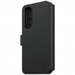 „CARE by PanzerGlass Feature Tango 2in1“ piniginės tipo Qi dėklas, skirtas „Samsung Galaxy S25 Edge“ – juodas