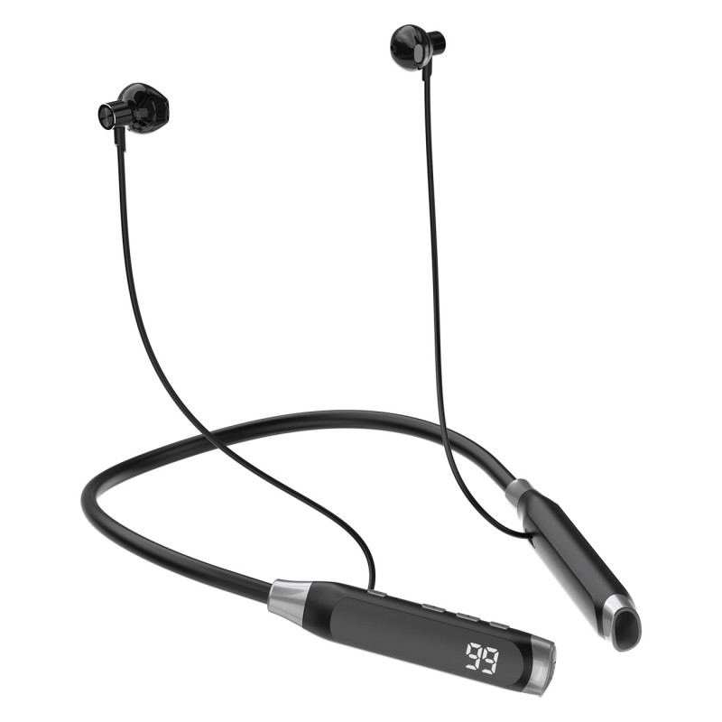 „Dudao U5 Max“ belaidės „Bluetooth“ ausinės su kaklo juosta – juodos