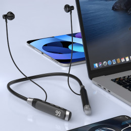 „Dudao U5 Max“ belaidės „Bluetooth“ ausinės su kaklo juosta – juodos