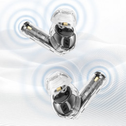 „Dudao U21 TWS ANC ENC“ belaidės „Bluetooth“ ausinės – juodos