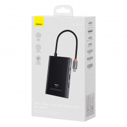 „Baseus PioneerJoy“ 8 viename USB-C šakotuvas, HDMI 4K@60Hz + HDMI 4K@30Hz + DisplayPort 8K@30Hz + VGA + 2 x USB-A 3.0 +...