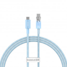 „Baseus Explorer 100W USB-C“ – USB-C laidas su išmaniuoju temperatūros jutikliu, 1 m – mėlynas