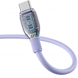 Baseus Pudding 100W USB-C - USB-C laidas 2m - violetinis