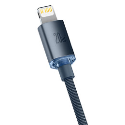 Baseus CAJY000201 Lightning – USB-C PD QC laidas 20W 480Mb/ s 1,2m – juodas