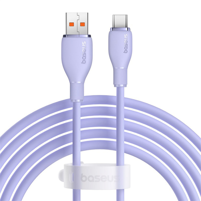 Baseus Pudding 100W USB-A - USB-C laidas 2m - violetinis