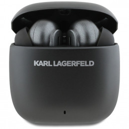 Karl Lagerfeld metalinio spausdinto logotipo ANC/ ENC ausinės – juodos