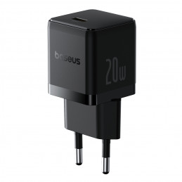 „Baseus Palm“ 20 W USB-C sieninis įkroviklis – juodas
