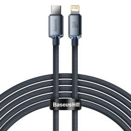Baseus CAJY000301 Lightning – USB-C PD QC laidas 20W 480Mb/ s 2m – juodas