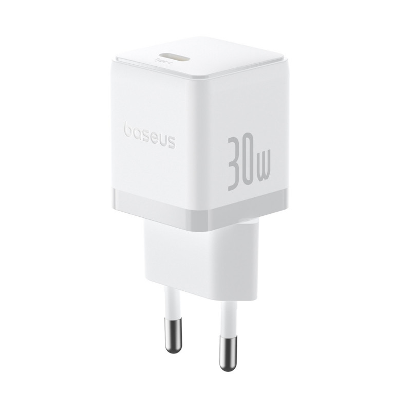 „Baseus Palm“ 30 W USB-C sieninis įkroviklis – baltas