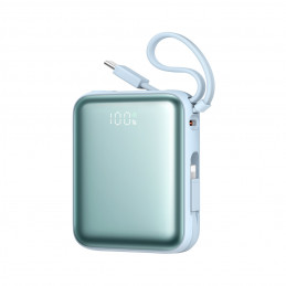 „Joyroom JR-PBF27“ 22,5 W 10000 mAh išorinė baterija su dviem integruotais laidais – mėlyna