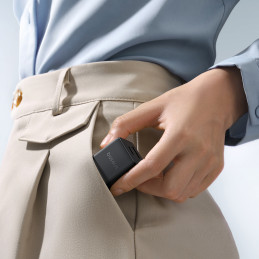 „Baseus Palm“ 20 W USB-C ir USB-A sieninis įkroviklis – juodas