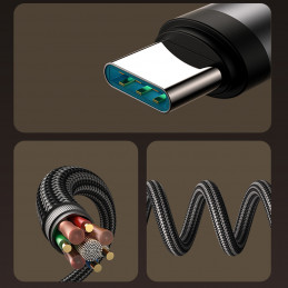 „Joyroom S-A56 EnjoyX“ serijos 90° USB-C – USB-C laidas 60W 1,2 m – juodas