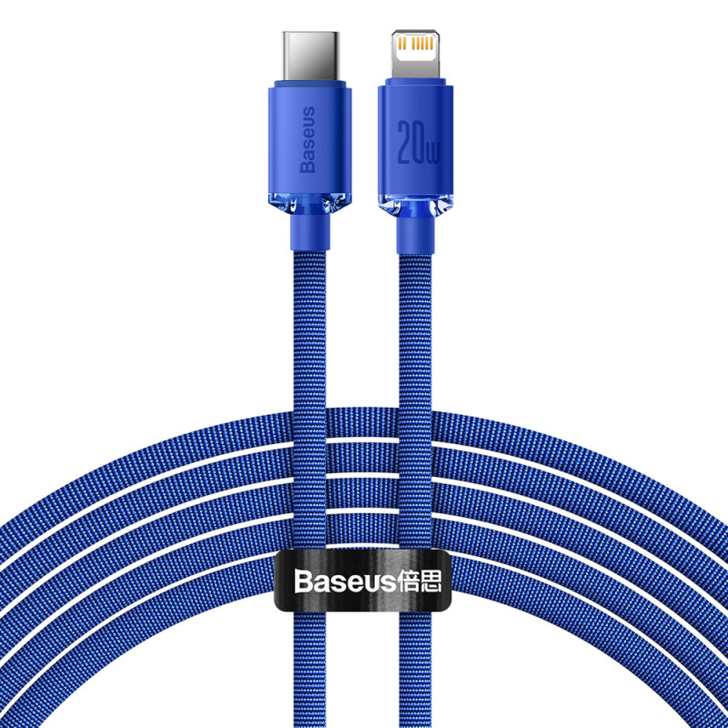 Baseus CAJY000303 Lightning – USB-C PD laidas 20W 480Mb/ s 2m – mėlynas
