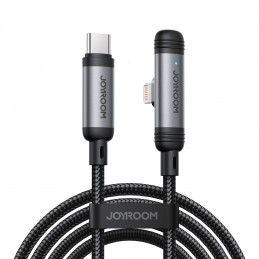 „Joyroom S-A56 EnjoyX“ serijos 90° USB-C – „Lightning“ laidas 30W 1,2 m – juodas