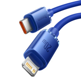 Baseus CAJY000303 Lightning – USB-C PD laidas 20W 480Mb/ s 2m – mėlynas