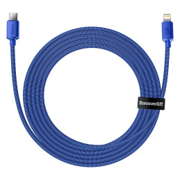 Baseus CAJY000303 Lightning – USB-C PD laidas 20W 480Mb/ s 2m – mėlynas