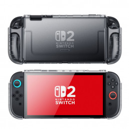 „Supcase Crystal“ dėklas, skirtas „Nintendo Switch 2“ – permatomas juodas
