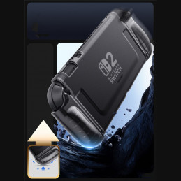 „Supcase Crystal“ dėklas, skirtas „Nintendo Switch 2“ – permatomas juodas